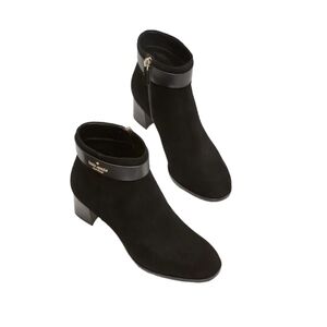 New Kate Spade Black Suede Morgan Booties NIB